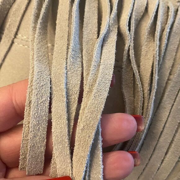 Z Gallerie real leather decorative pillow, 19x10 inches - Picture 2 of 5